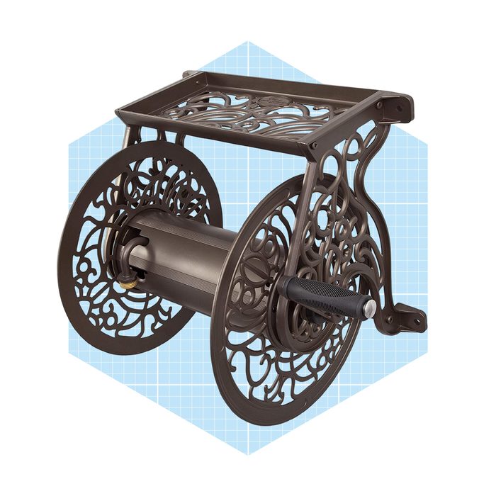 Liberty Garden Decorative Cast Aluminum Wall Mount Garden Hose Reel