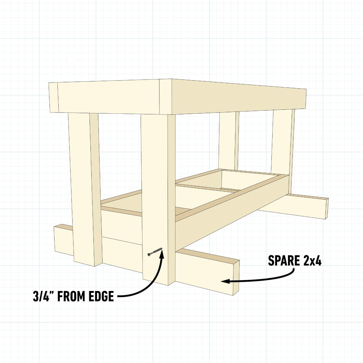 Attaching the shelf frame