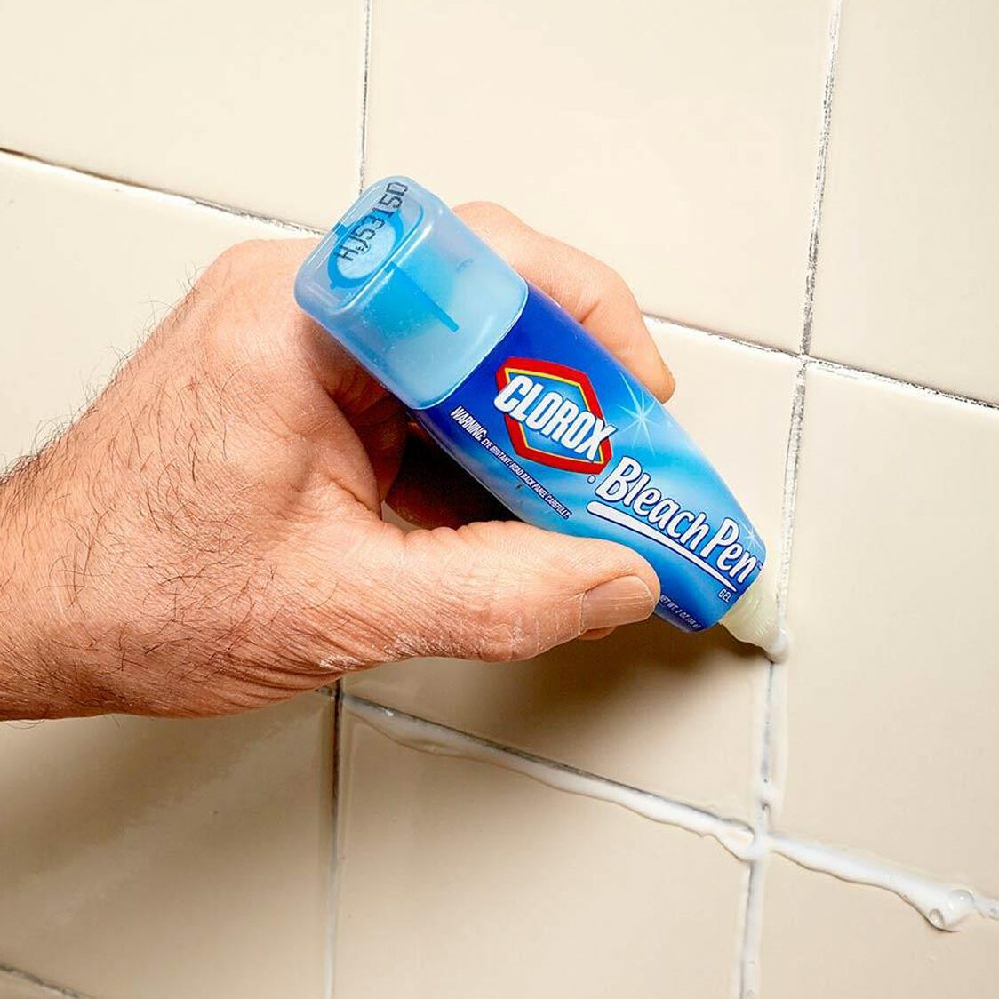 Clean Grout with a Bleach Pen