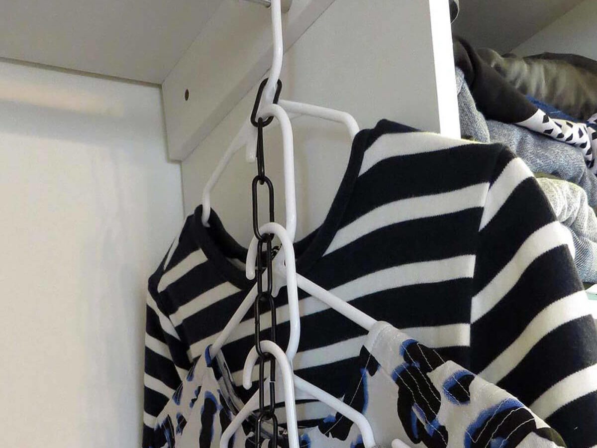 DIY Tiered Hangers for More Closet Storage