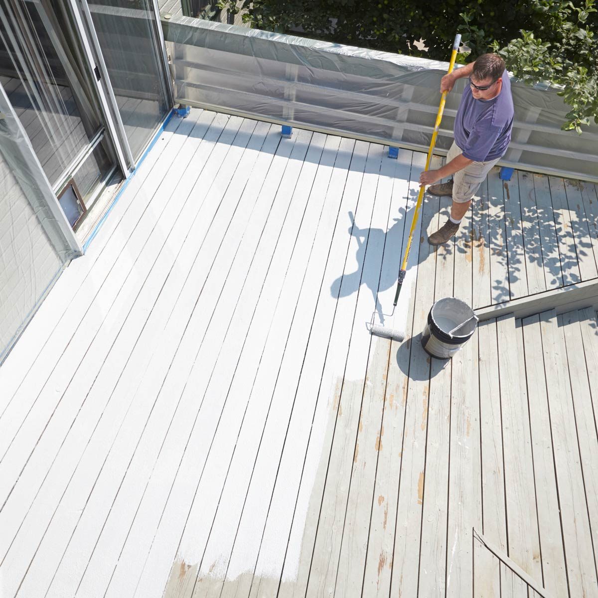 restore an old deck paint a deck white
