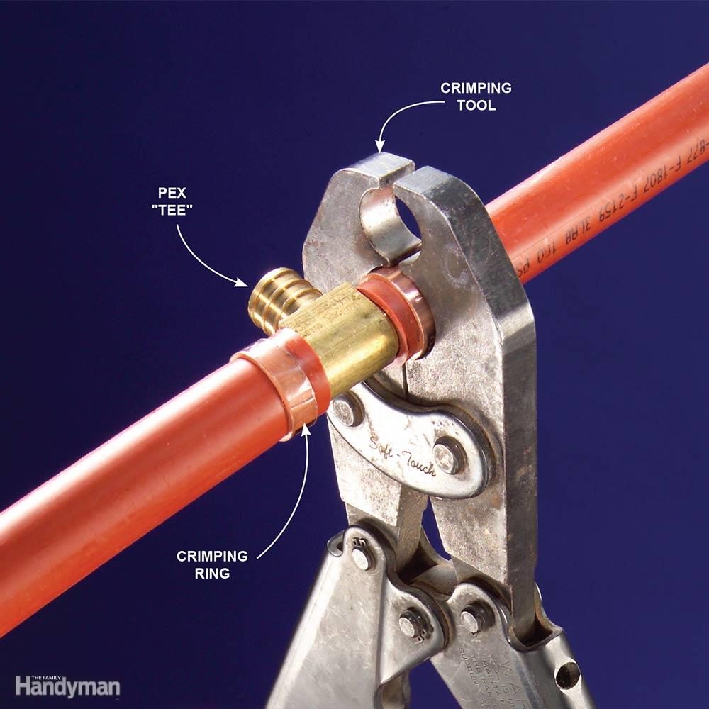 Make Crimped Joints at PEX Water Line Fittings