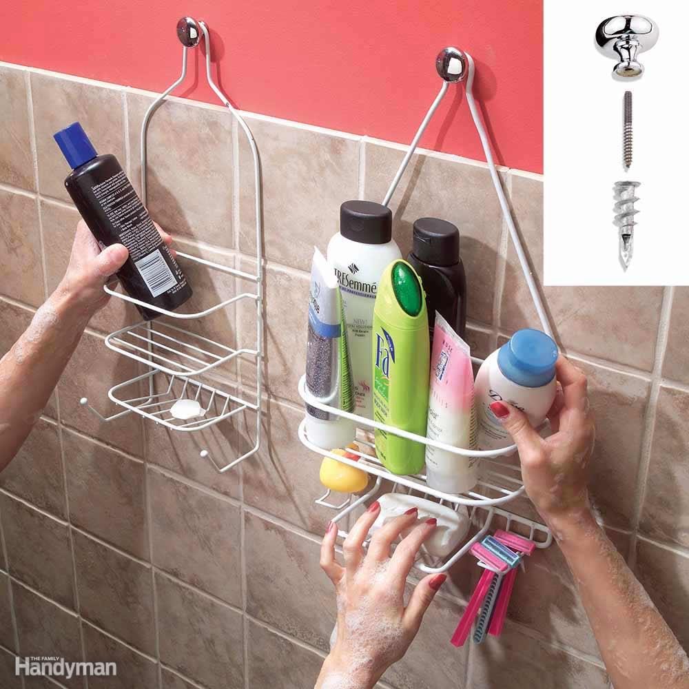 His and Hers Shower Shelves