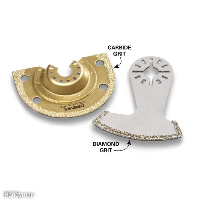 Grout removal blades