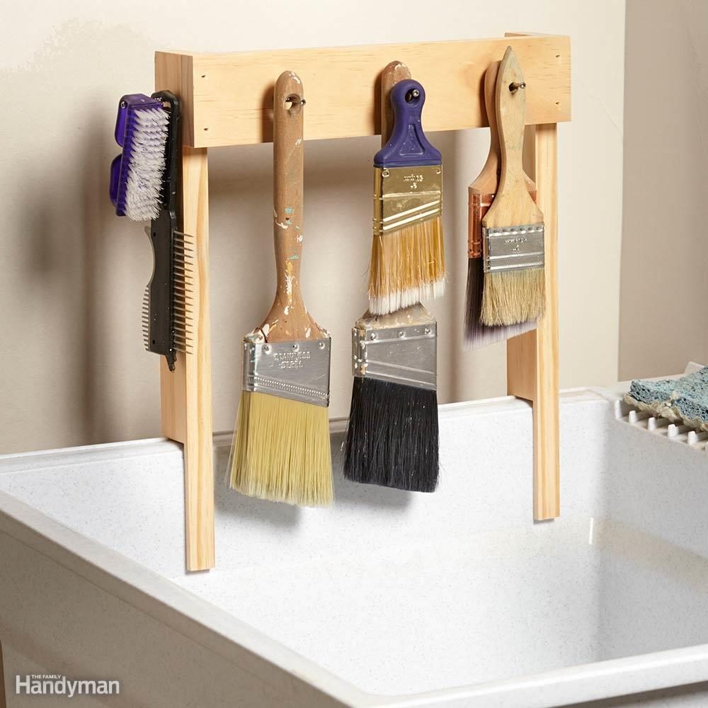 Simple Paintbrush Drying Rack