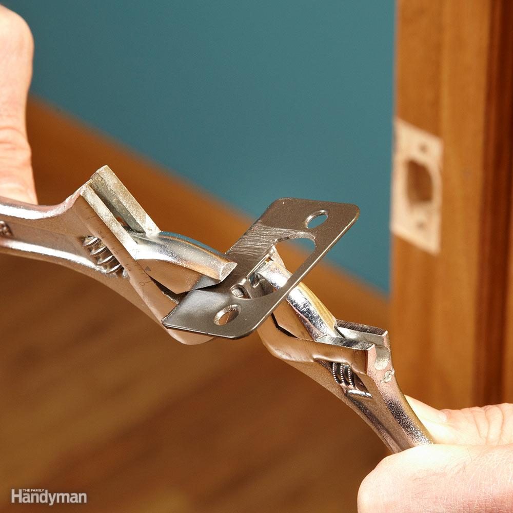 Fix for Rattling Doors: Bend the Strike Plate Tang