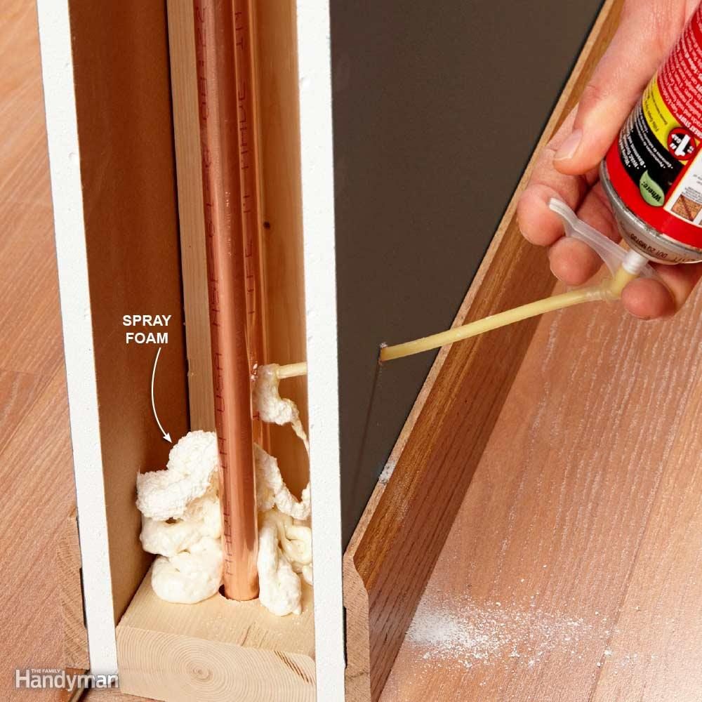 Fix for Noisy Pipes: Spray Foam on Vibrating Pipes