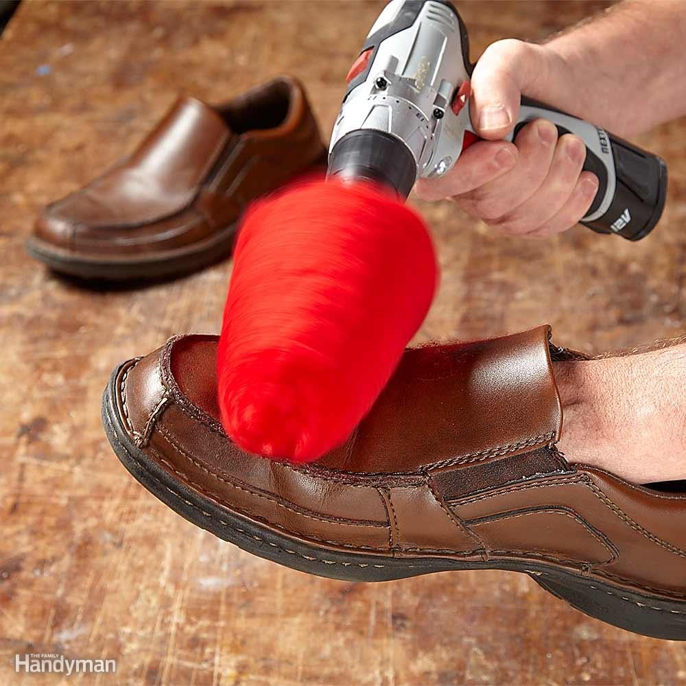 Shine Shoes with a Drill Shine Shoes with a Drill