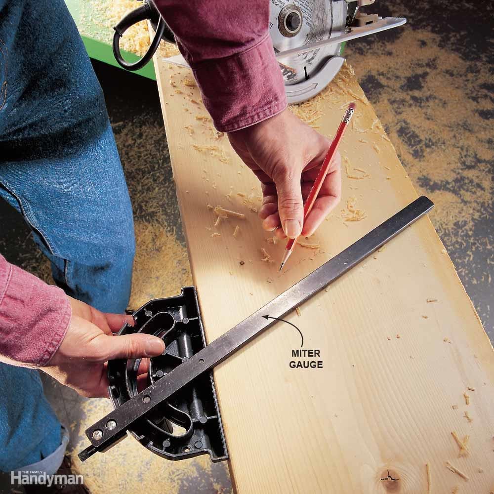 Mark Angles with a Miter Gauge Mark Angles with a Miter Gauge