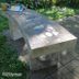 Stone Inlay Concrete Bench