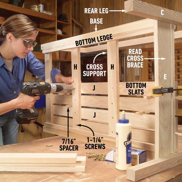 Construct A Classic Wooden Cart Add bottom slats