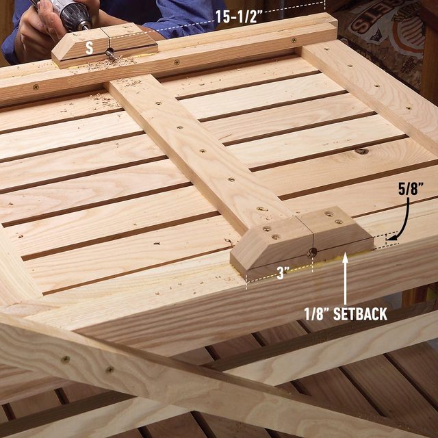 Construct A Classic Wooden Cart Screw on axle supports