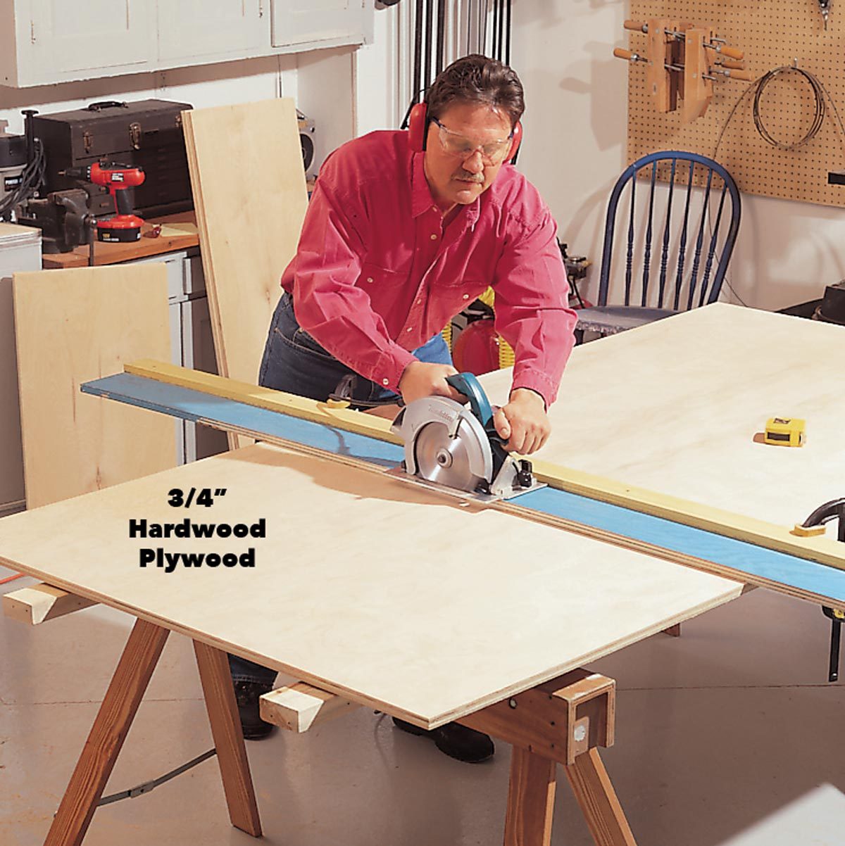 cut folding workbench pieces