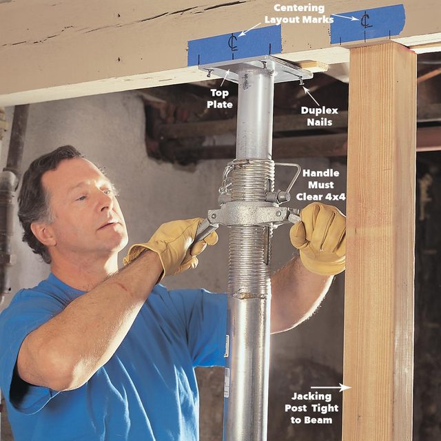 shoring post replace load bearing post