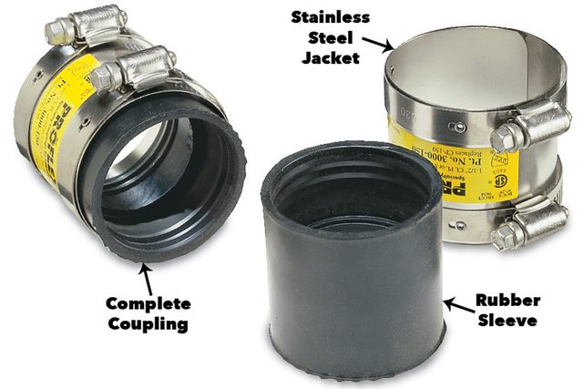 Transition coupling close-up