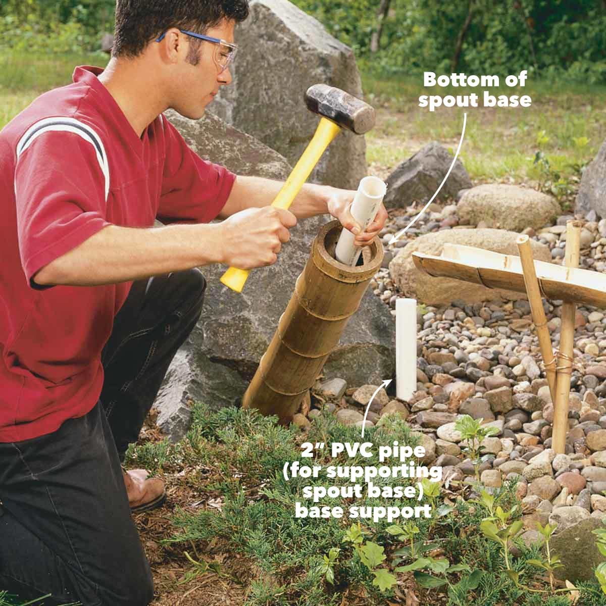 diy bamboo japanese water feature