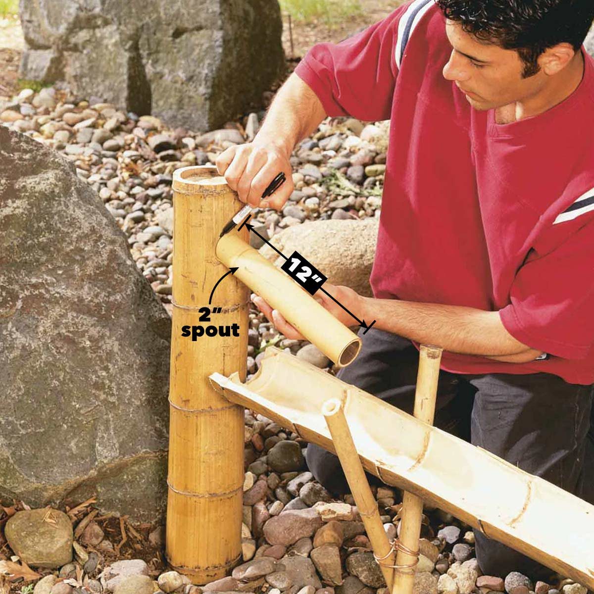 diy bamboo water pipe