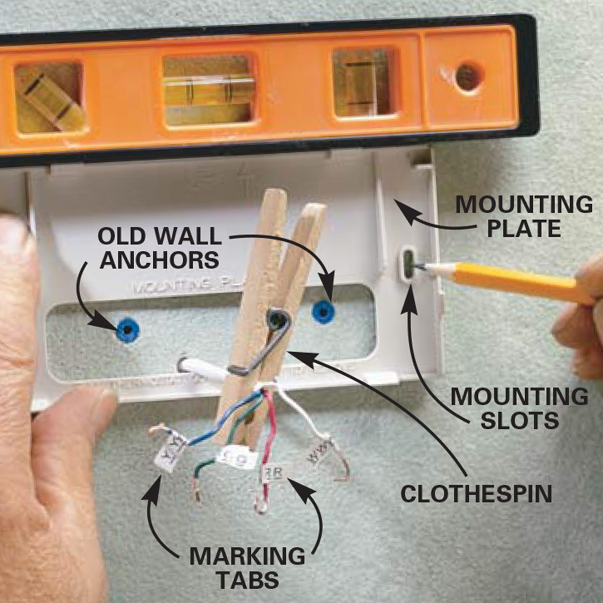 mount new thermostat