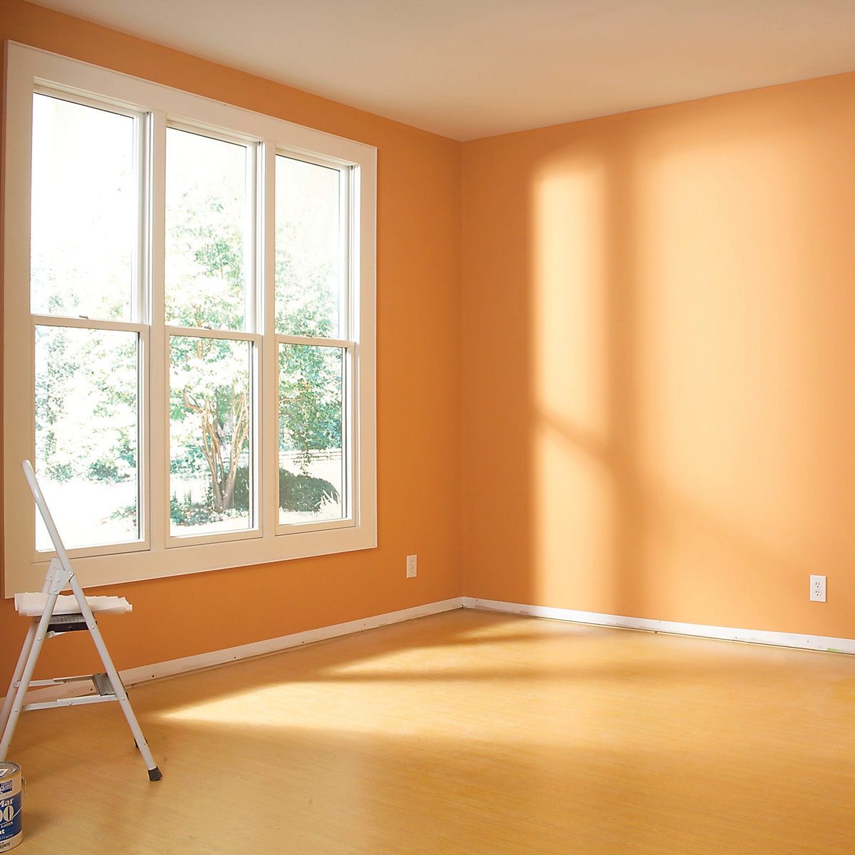 wood wainscoting panels before empty room