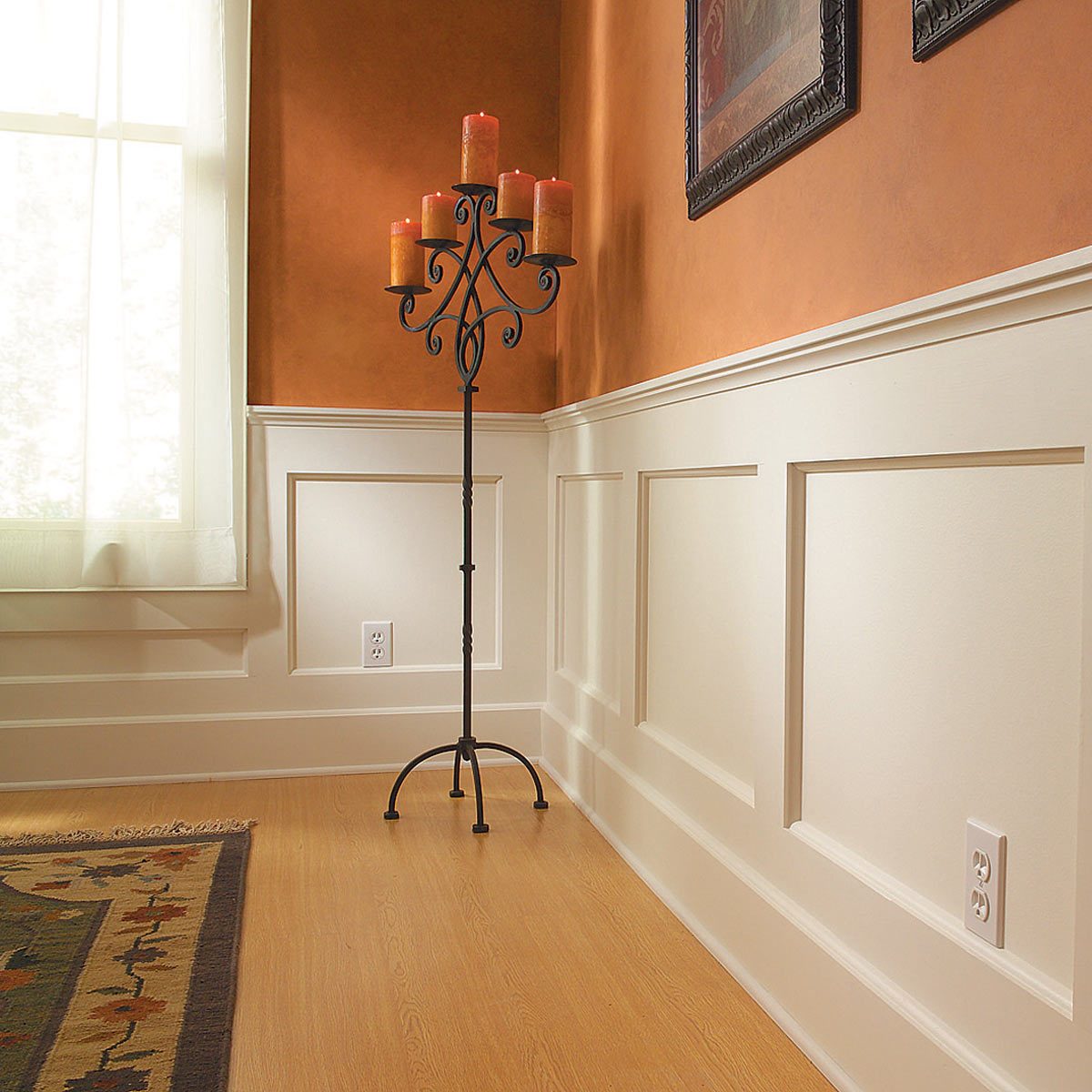 wood wainscoting panels, shaker wainscoting, full wall wainscoting, recessed panel wainscoting