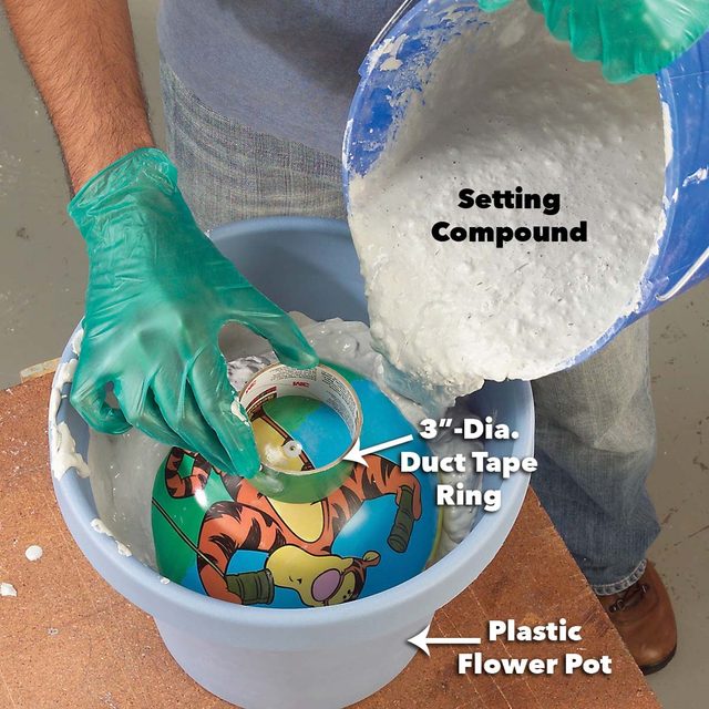 cover ball with joint compound