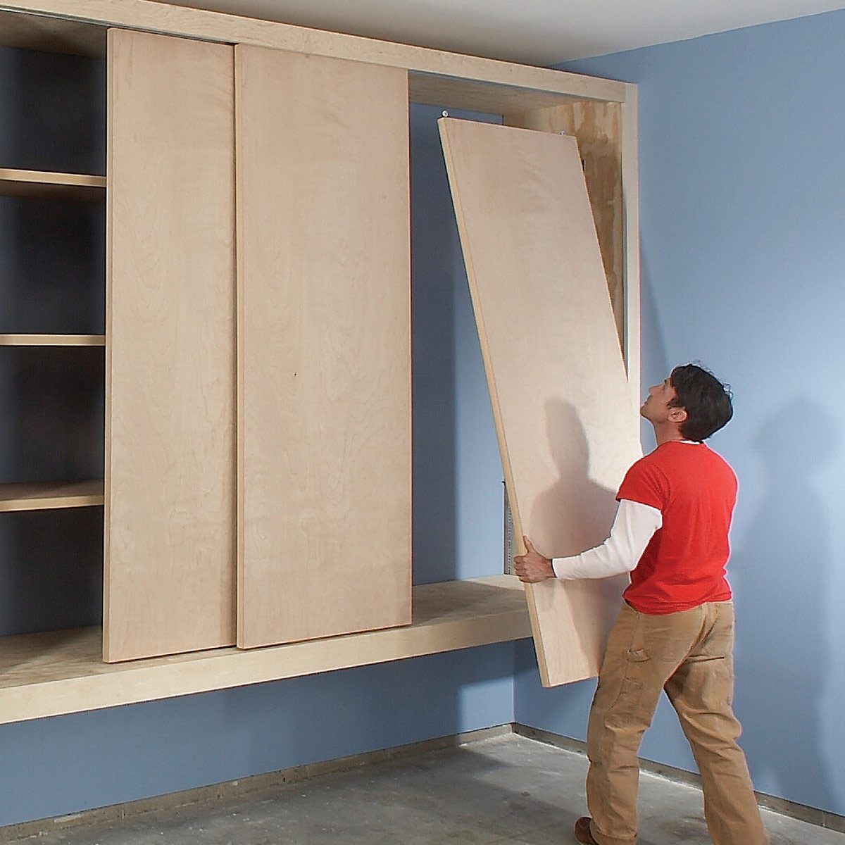 hang doors sliding cabinet doors diy