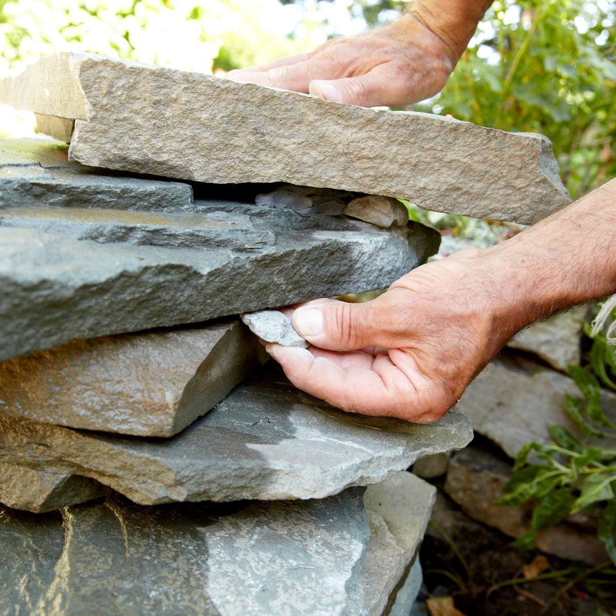 small backyard waterfall shims