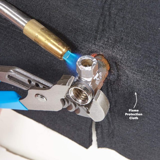 remove old sweat valve