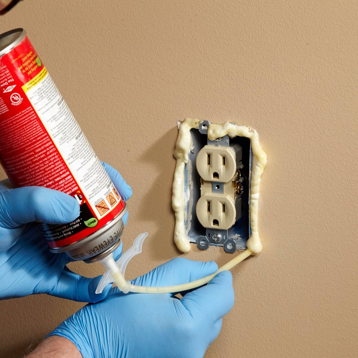 Foam Outlet Insulation Stops Cold Air Coming Through Electrical Outlets