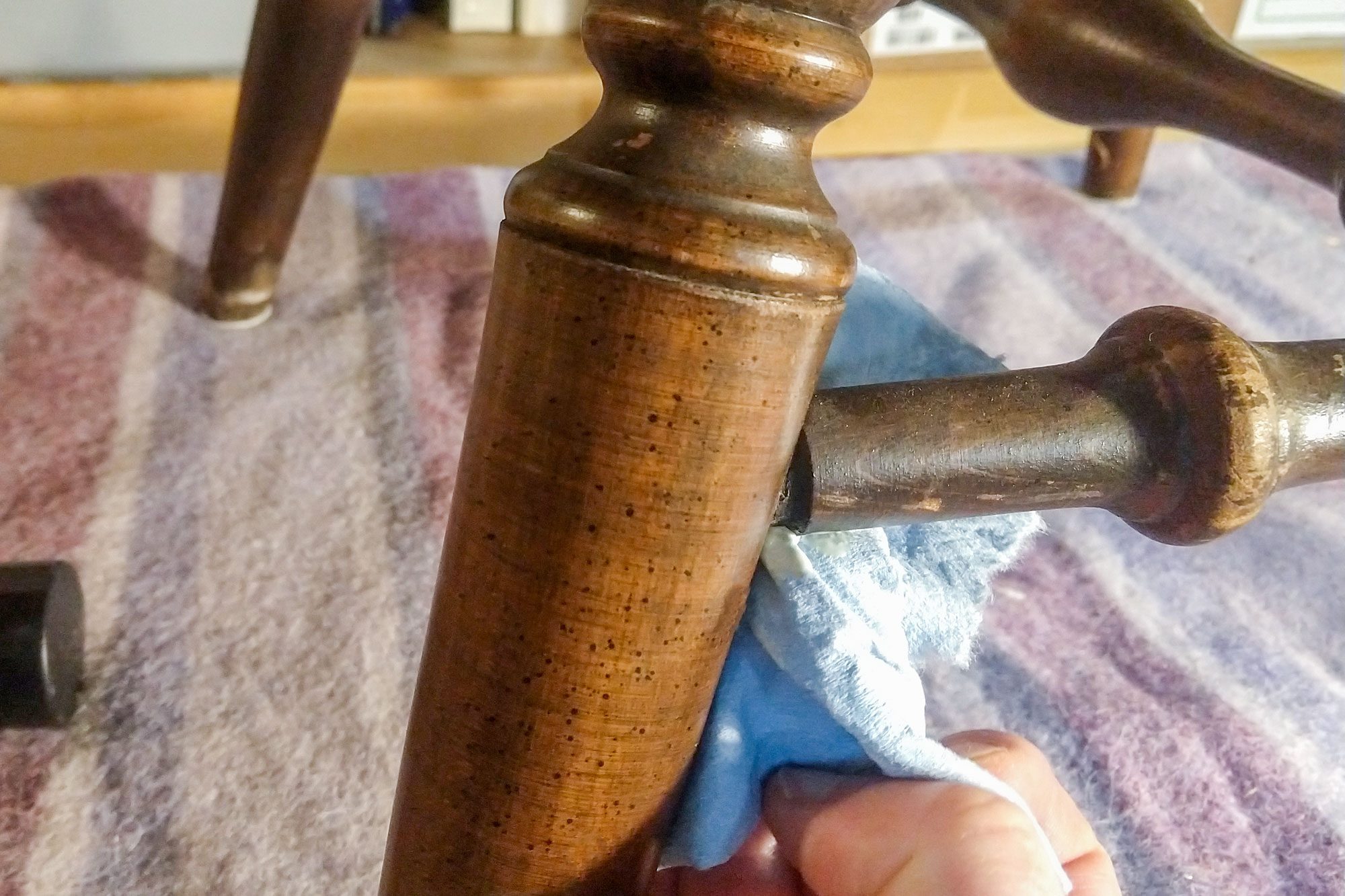 Removing Excess Glue from Legs of a Wooden Chair