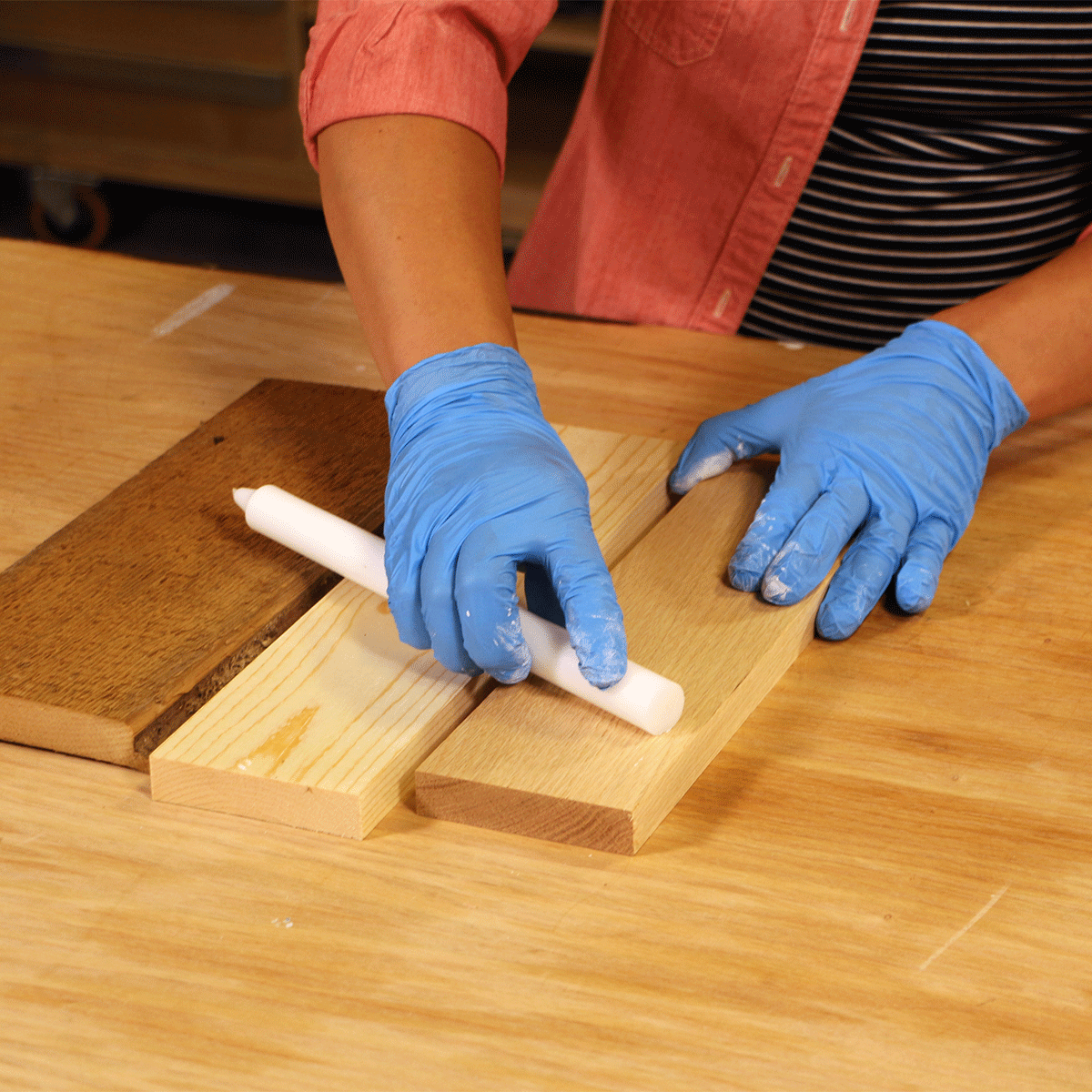 whitewash with candle wax