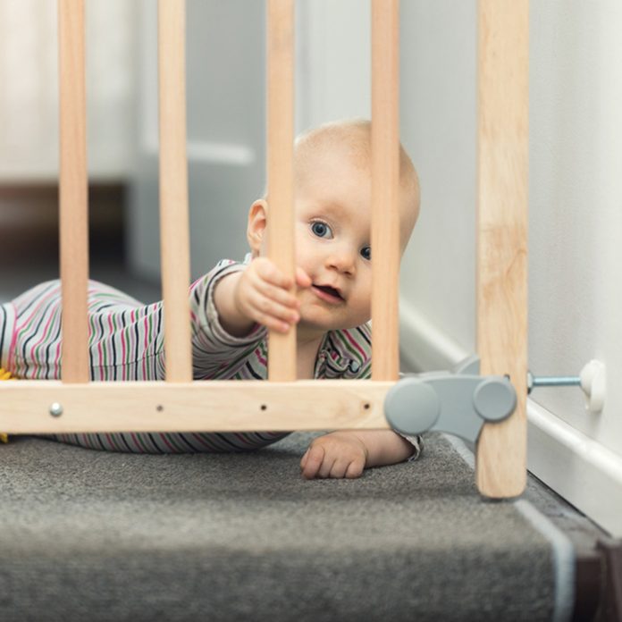 baby safety proof gate block staircase