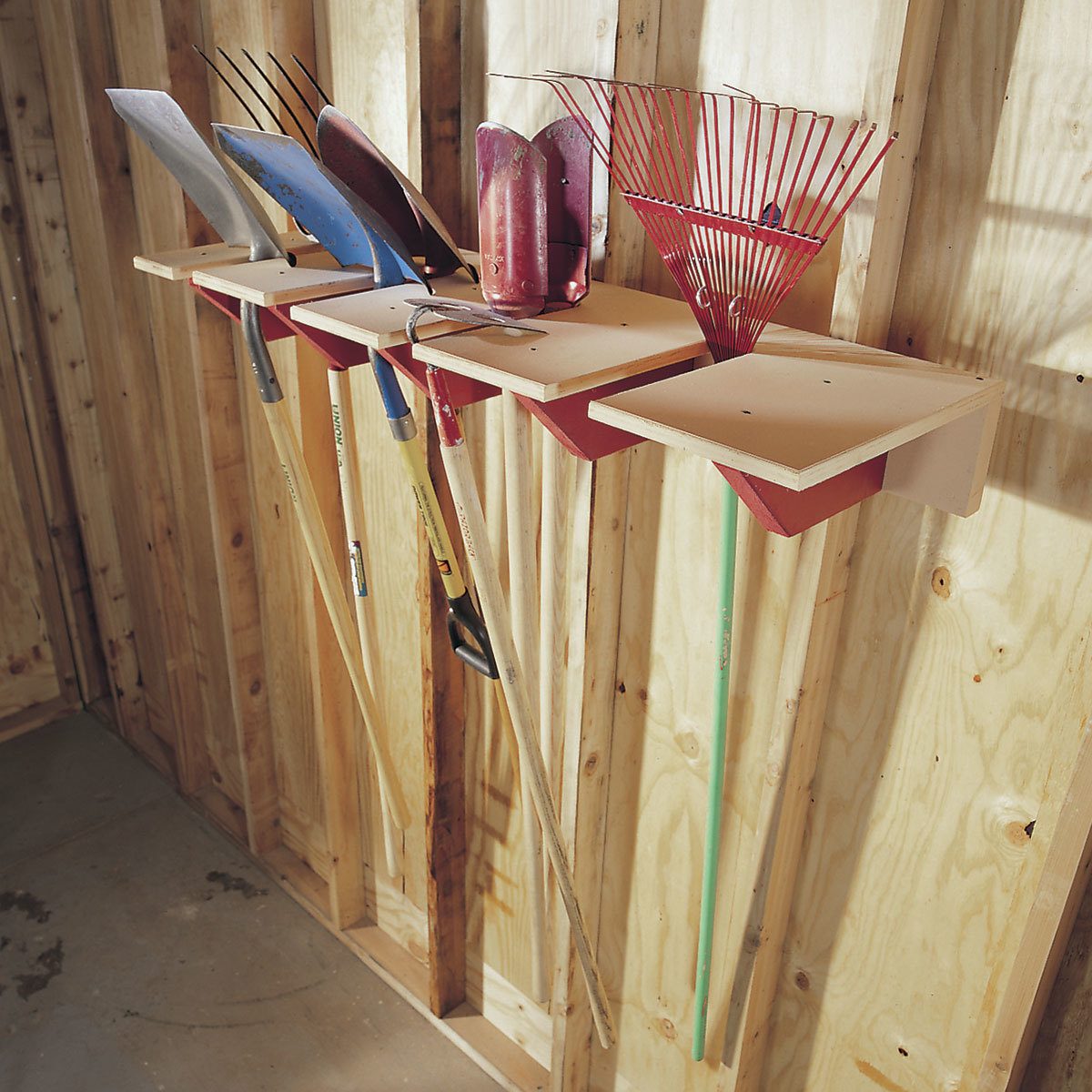 DIY garage tool storage