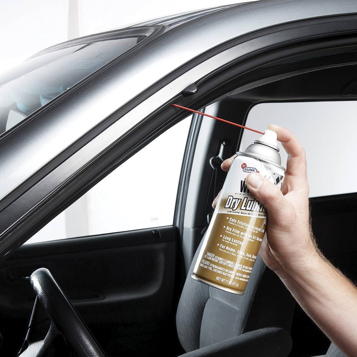 lubricate car window tracks