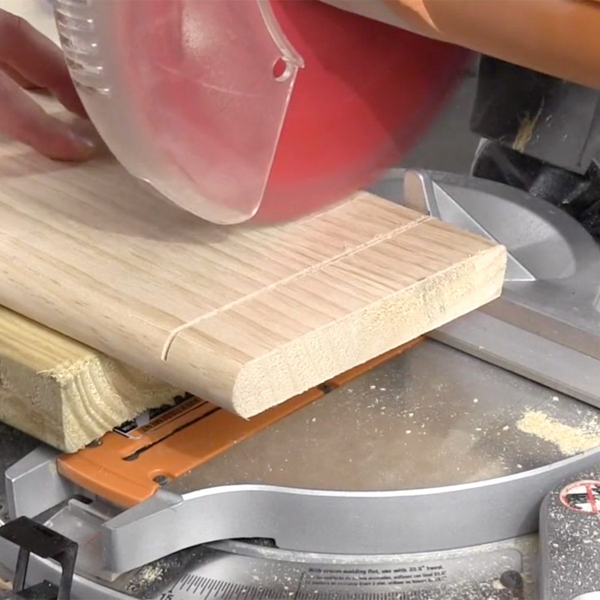 Cut a Wide Board with a Miter Saw