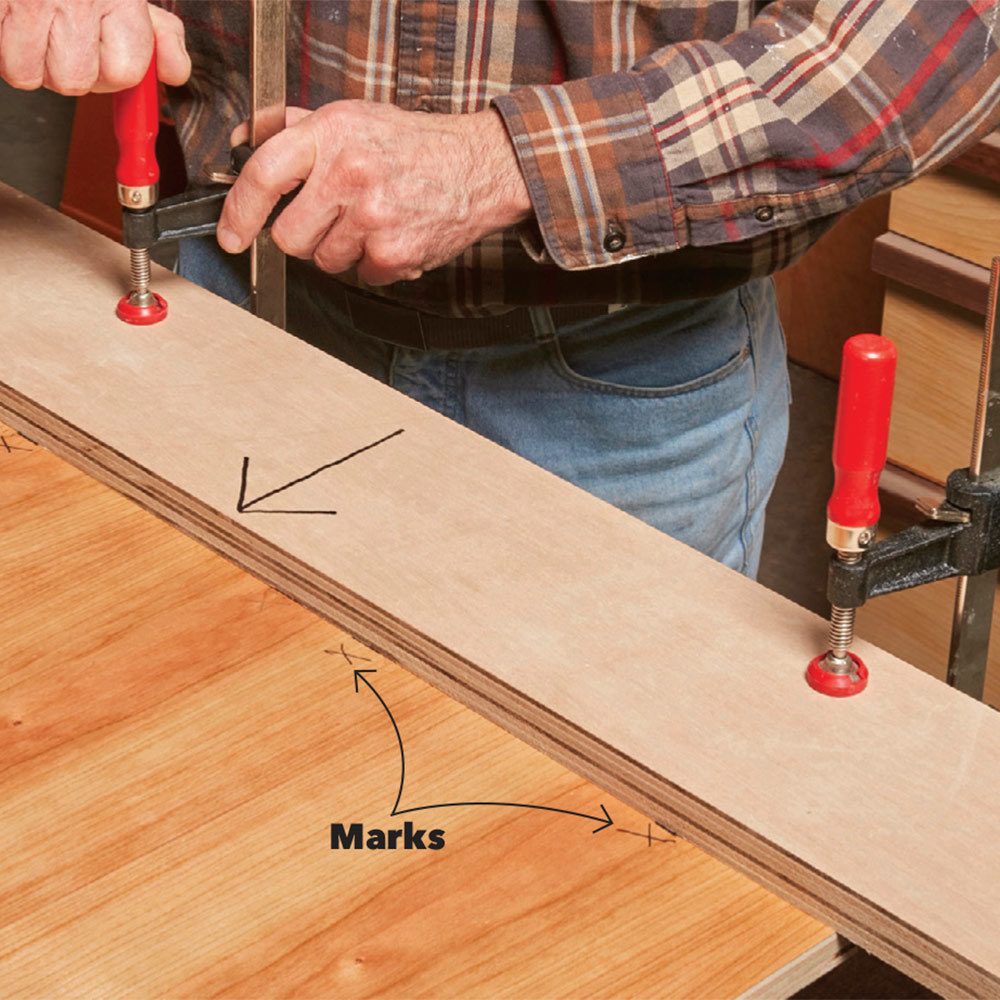 clamp the first dado guide