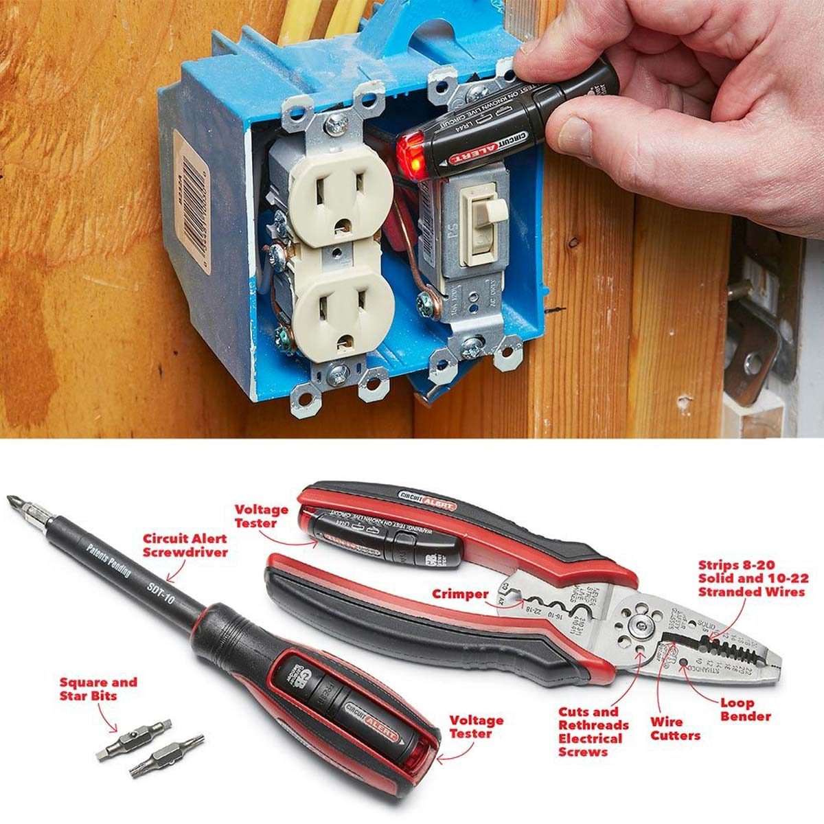 Electrical Tools with Onboard Voltage Tester