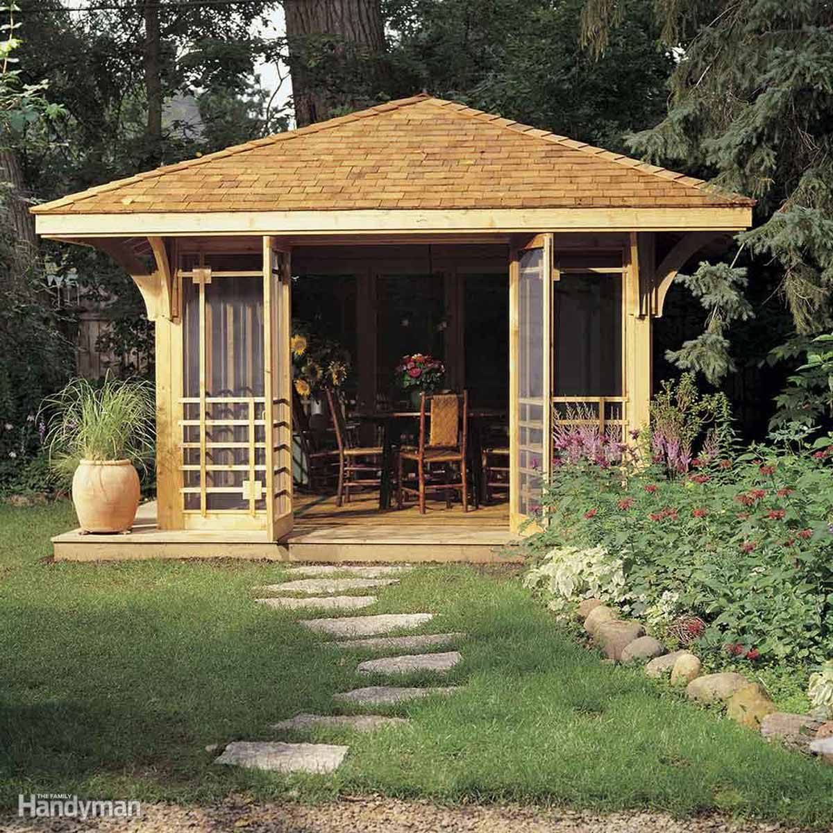 shed diy backyard idea screened in porch oasis