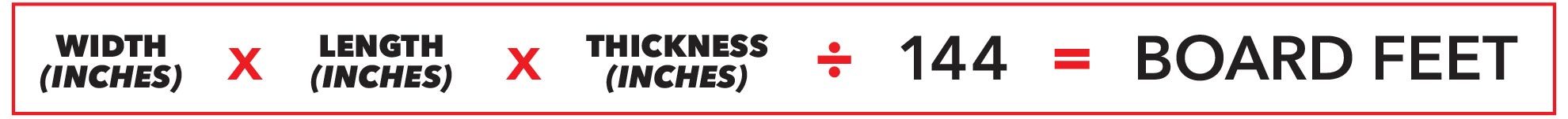 board foot measurements