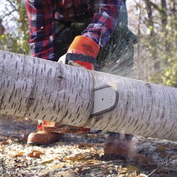 cordless chain saw cutting llogs battery powered chainsaw battery chainsaw