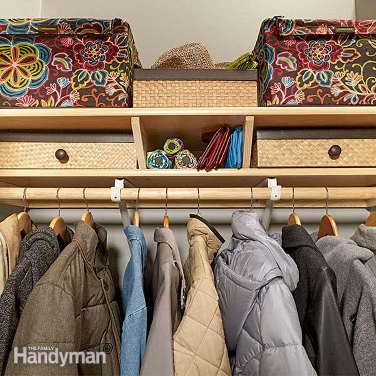 coat closet organization shelves