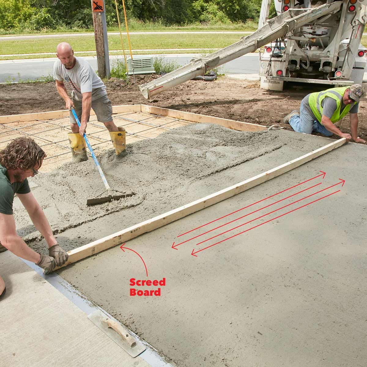 Screed board slide