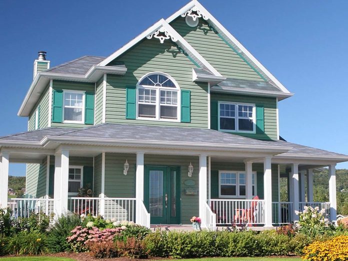 victorian exterior home color green