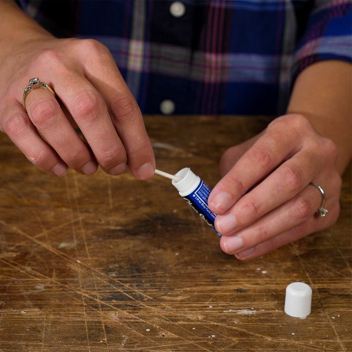 cleaning out tube of lip balm