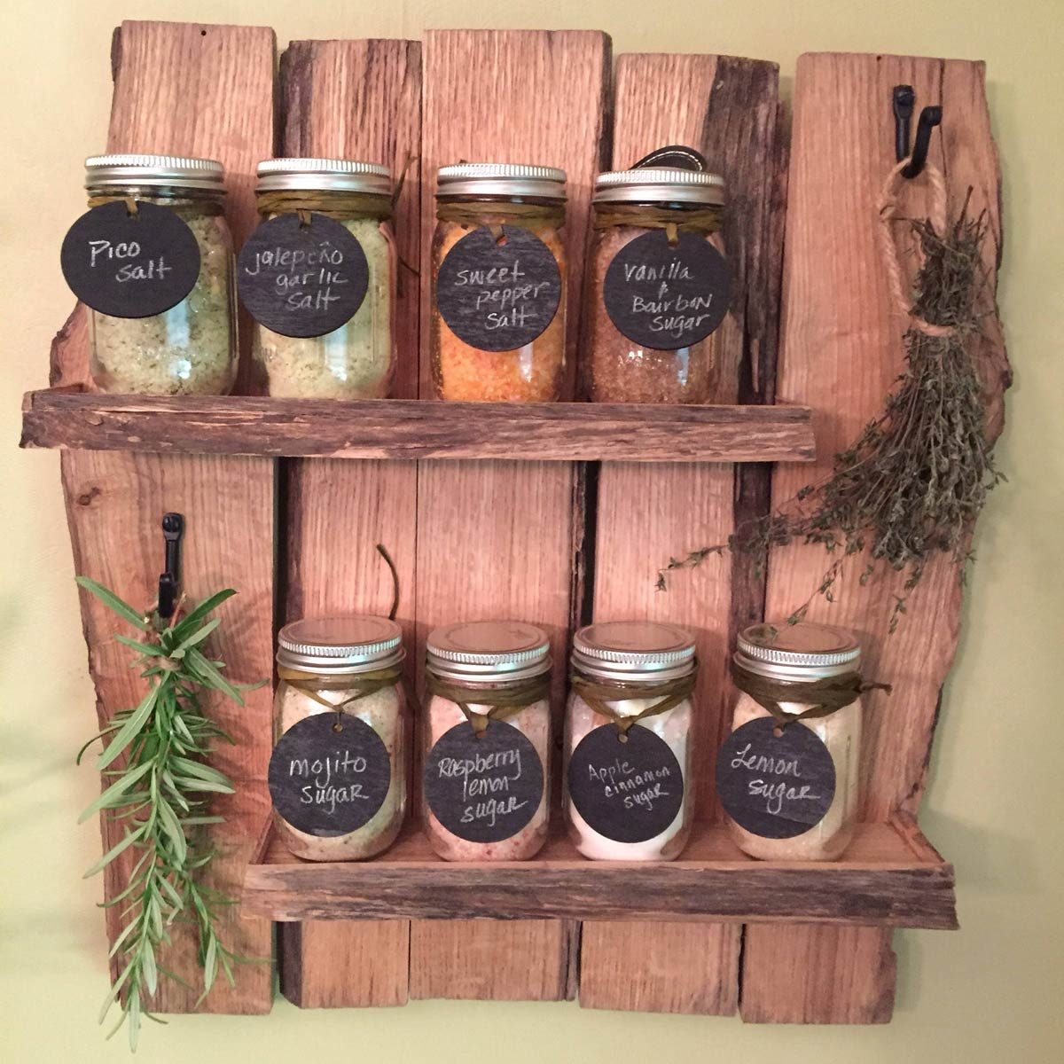 Reclaimed Wood Spice Rack