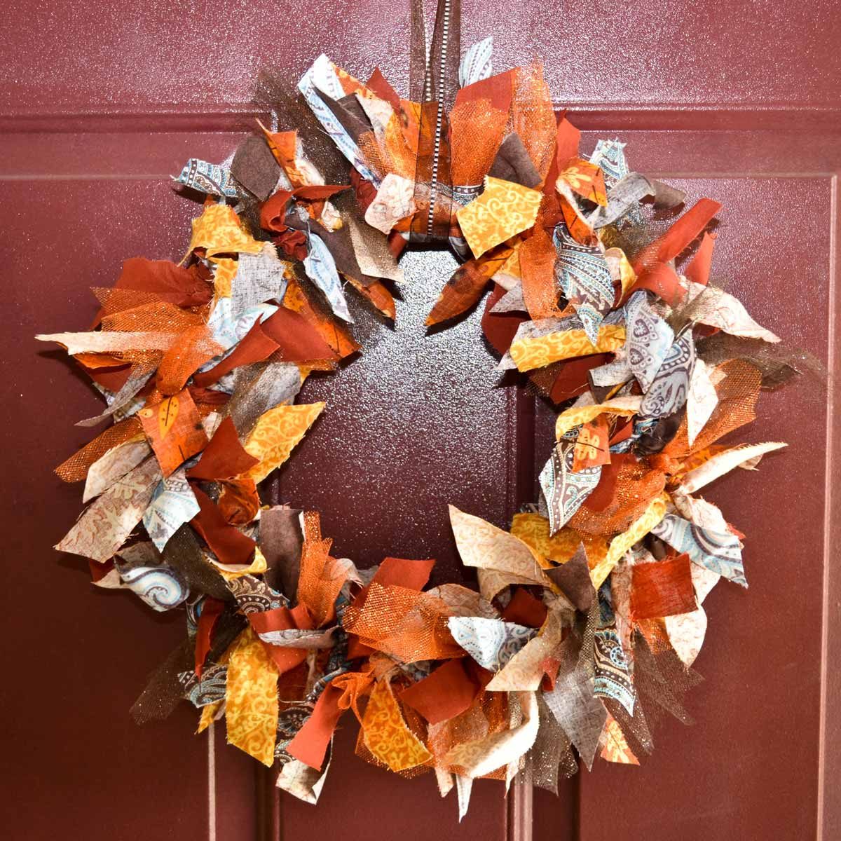 Fabric Fall Wreath