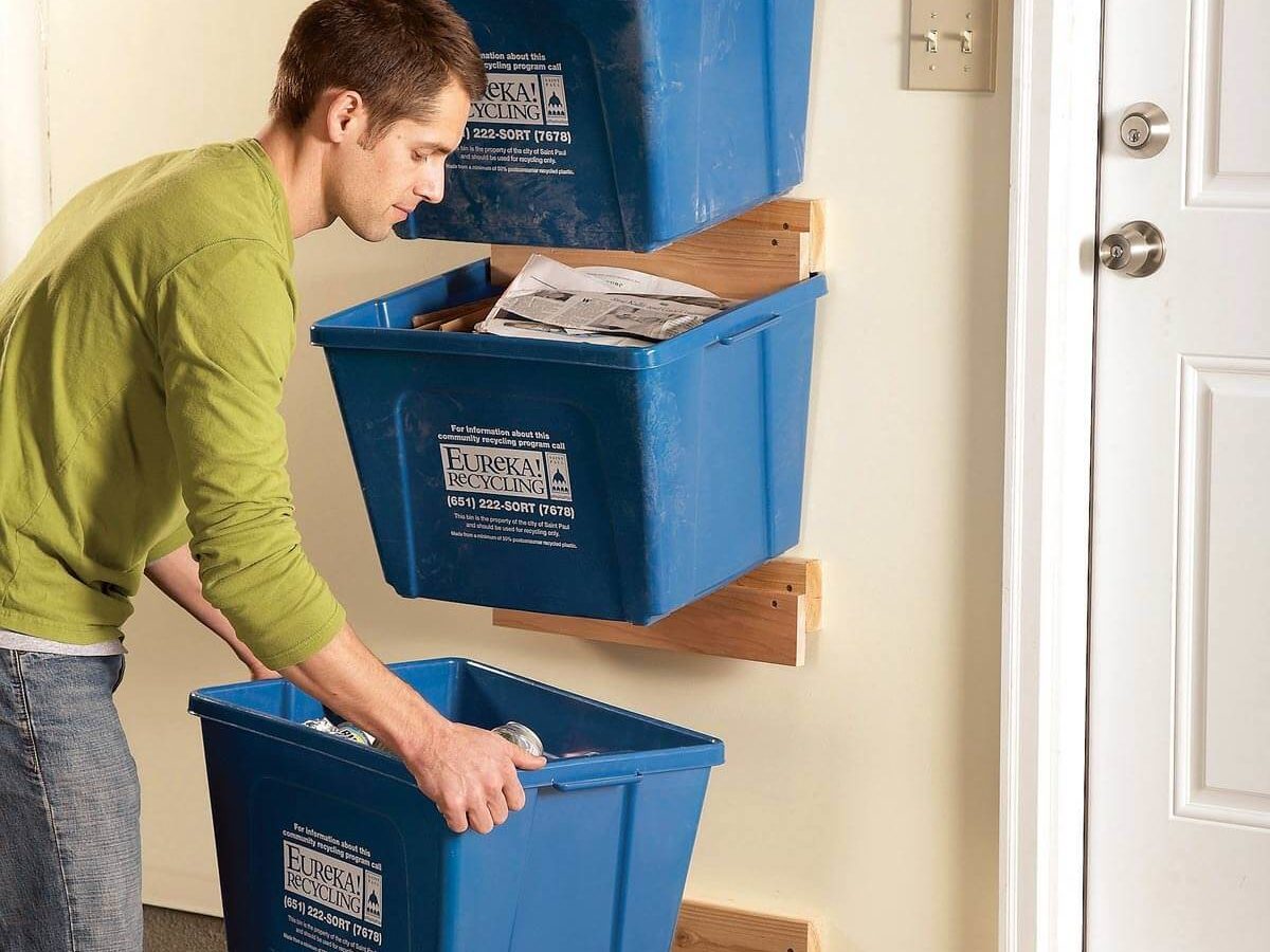 recycling bins