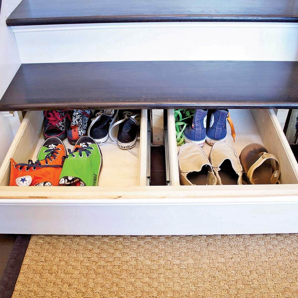 hidden staircase drawer