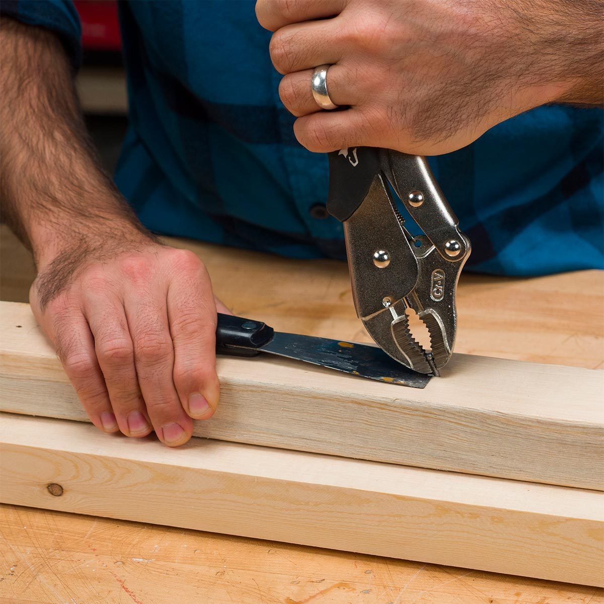 Vise-Grips to Pull Nails