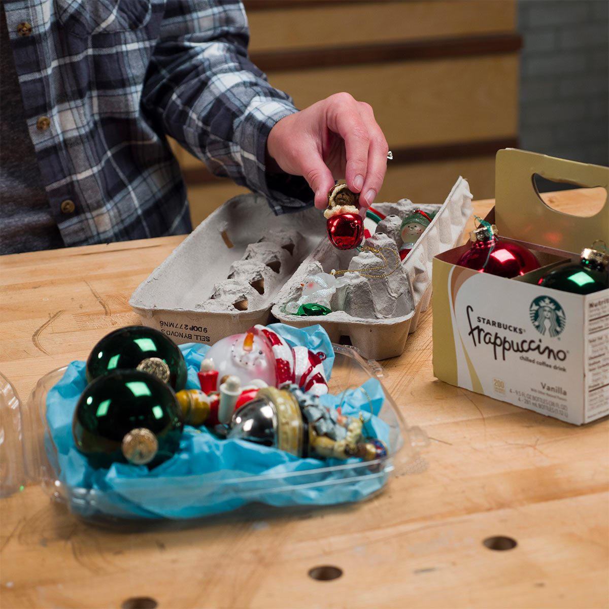 Food Containers for Ornament Storage